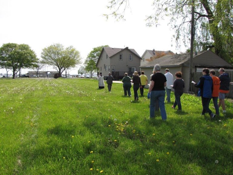 Blessing the garden plot on May 21, 2016